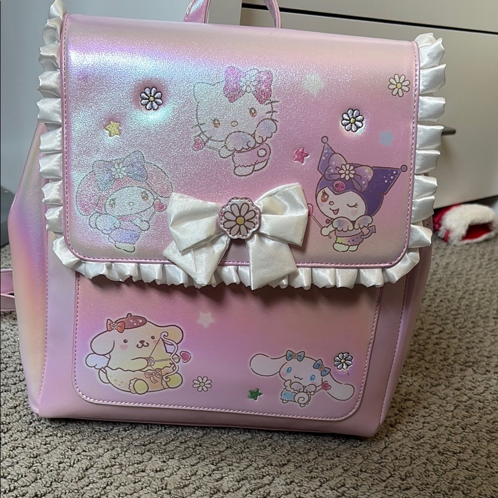 Hello kitty and friends pink rainbow backpack